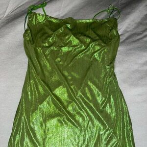 Shiny green dress
